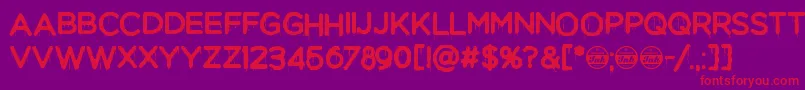 Moist Font – Red Fonts on Purple Background