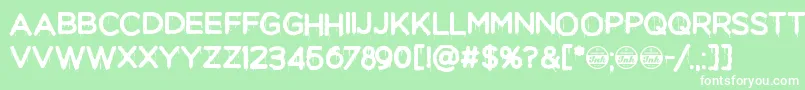 Moist Font – White Fonts on Green Background