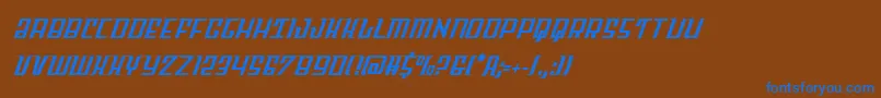 Skycabcond Font – Blue Fonts on Brown Background