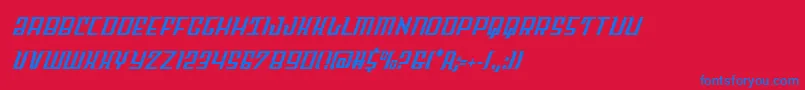 Skycabcond Font – Blue Fonts on Red Background