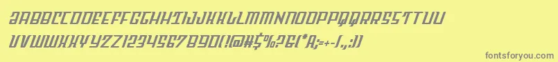 Czcionka Skycabcond – szare czcionki na żółtym tle