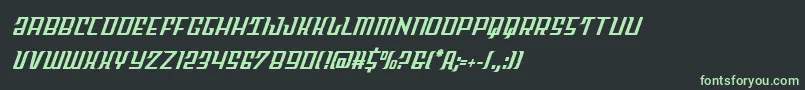 Шрифт Skycabcond – зелёные шрифты на чёрном фоне