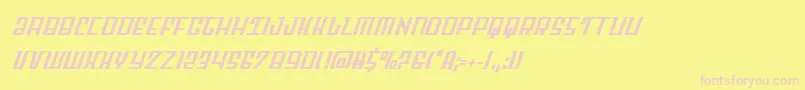 Skycabcond Font – Pink Fonts on Yellow Background