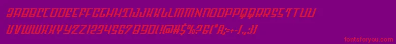 Skycabcond Font – Red Fonts on Purple Background