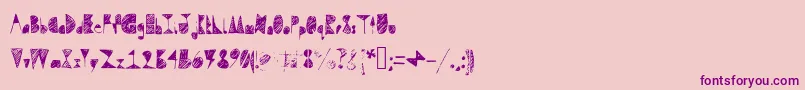 Questradoodle Font – Purple Fonts on Pink Background