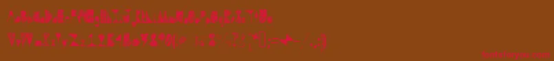 Questradoodle Font – Red Fonts on Brown Background
