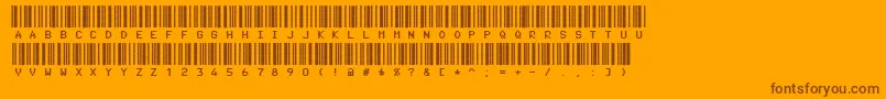 Code3xD Font – Brown Fonts on Orange Background