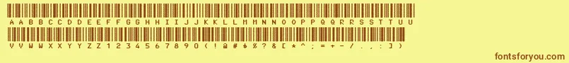 Code3xD Font – Brown Fonts on Yellow Background