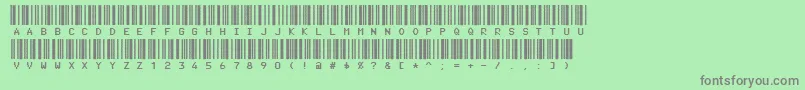 Code3xD Font – Gray Fonts on Green Background