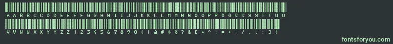 Code3xD-Schriftart – Grüne Schriften auf schwarzem Hintergrund