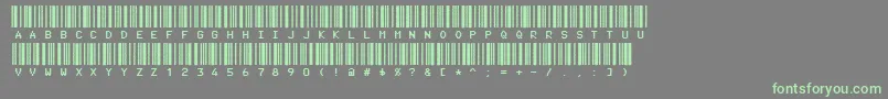 Code3xD-Schriftart – Grüne Schriften auf grauem Hintergrund