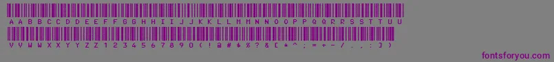 Code3xD Font – Purple Fonts on Gray Background