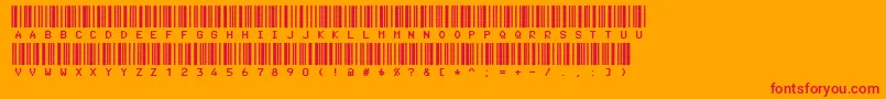 Code3xD Font – Red Fonts on Orange Background