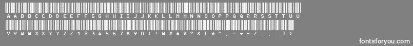 フォントCode3xD – 灰色の背景に白い文字
