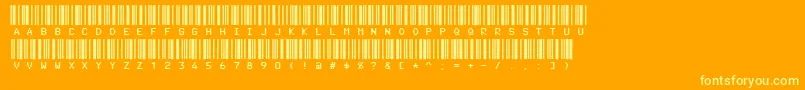 Code3xD Font – Yellow Fonts on Orange Background