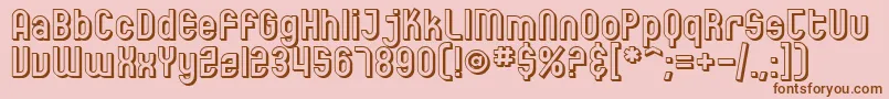 SfEccentricOpusShaded Font – Brown Fonts on Pink Background