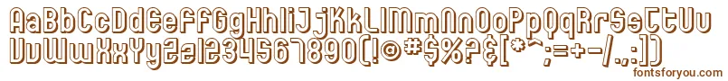 Шрифт SfEccentricOpusShaded – коричневые шрифты на белом фоне
