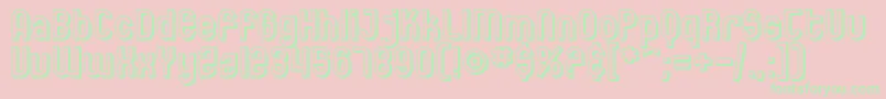 SfEccentricOpusShaded-Schriftart – Grüne Schriften auf rosa Hintergrund