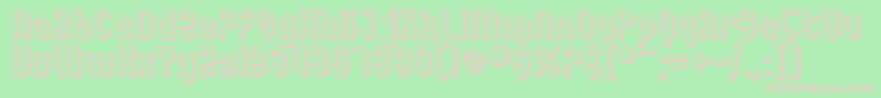 Fonte SfEccentricOpusShaded – fontes rosa em um fundo verde