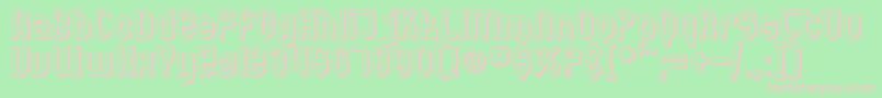 SfEccentricOpusShaded Font – Pink Fonts on Green Background