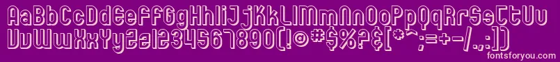 SfEccentricOpusShaded Font – Pink Fonts on Purple Background
