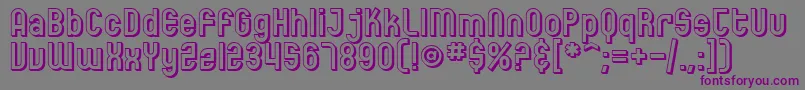 フォントSfEccentricOpusShaded – 紫色のフォント、灰色の背景