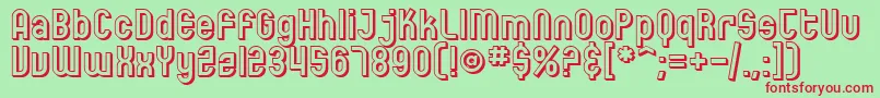 SfEccentricOpusShaded Font – Red Fonts on Green Background