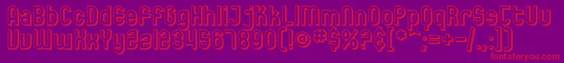 SfEccentricOpusShaded Font – Red Fonts on Purple Background
