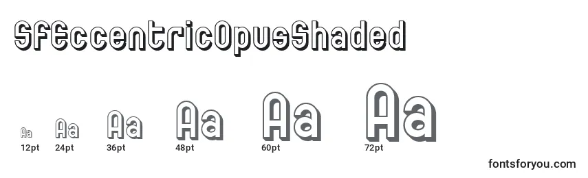 SfEccentricOpusShaded Font Sizes