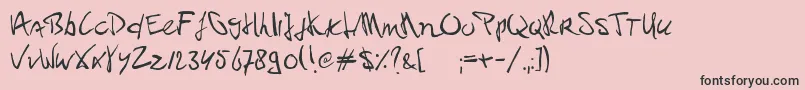 fuente PaulPc – Fuentes Negras Sobre Fondo Rosa