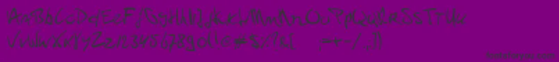 Czcionka PaulPc – czarne czcionki na fioletowym tle