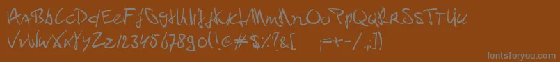 PaulPc Font – Gray Fonts on Brown Background