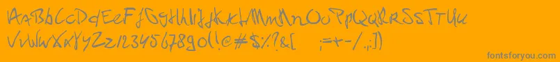 PaulPc Font – Gray Fonts on Orange Background