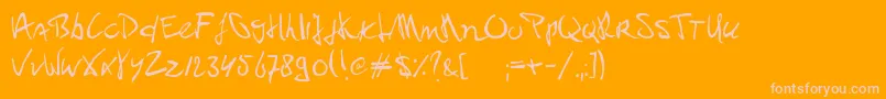 Шрифт PaulPc – розовые шрифты на оранжевом фоне