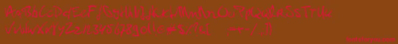 PaulPc Font – Red Fonts on Brown Background