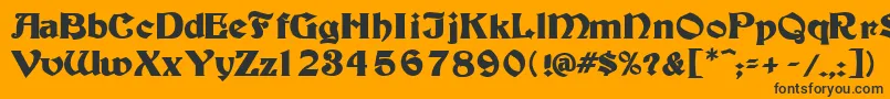 TutburB Font – Black Fonts on Orange Background