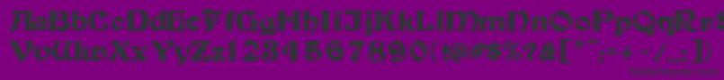 TutburB Font – Black Fonts on Purple Background