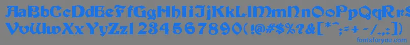 TutburB Font – Blue Fonts on Gray Background