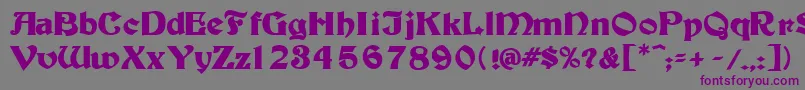 TutburB Font – Purple Fonts on Gray Background