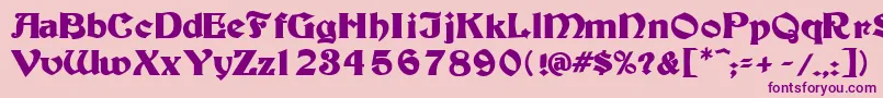 TutburB Font – Purple Fonts on Pink Background