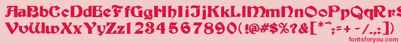 TutburB Font – Red Fonts on Pink Background