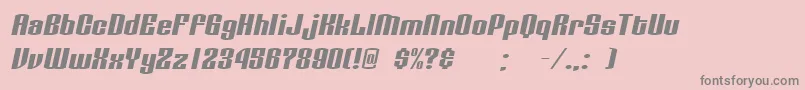 フォントLinotyperoryOblique – ピンクの背景に灰色の文字