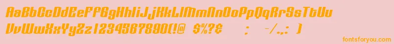 LinotyperoryOblique Font – Orange Fonts on Pink Background