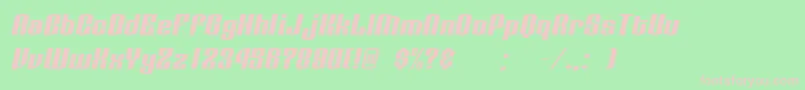 LinotyperoryOblique Font – Pink Fonts on Green Background