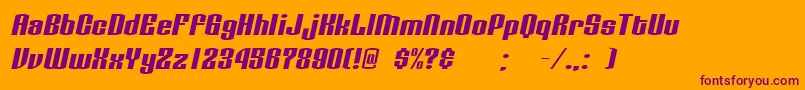 Шрифт LinotyperoryOblique – фиолетовые шрифты на оранжевом фоне