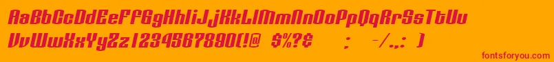 LinotyperoryOblique Font – Red Fonts on Orange Background