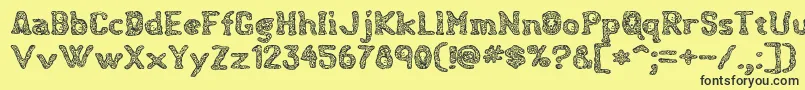 Hauntingspirits Font – Black Fonts on Yellow Background