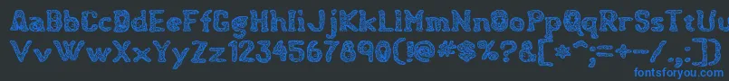 Hauntingspirits Font – Blue Fonts on Black Background