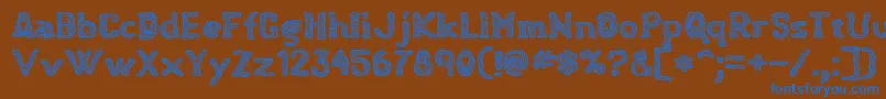 Hauntingspirits Font – Blue Fonts on Brown Background