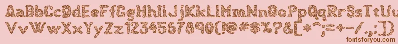 Hauntingspirits Font – Brown Fonts on Pink Background